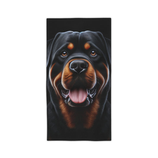 Black & Tan On Black - Beach Towels