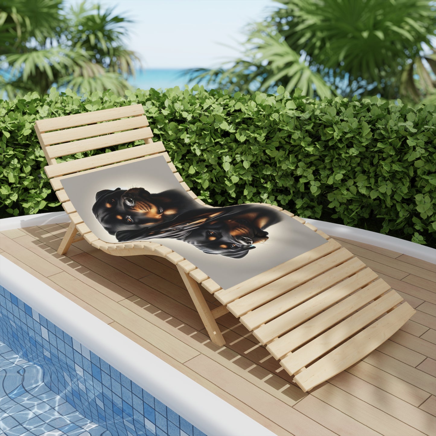 Three Rotts On Light Grey - Beach Towels