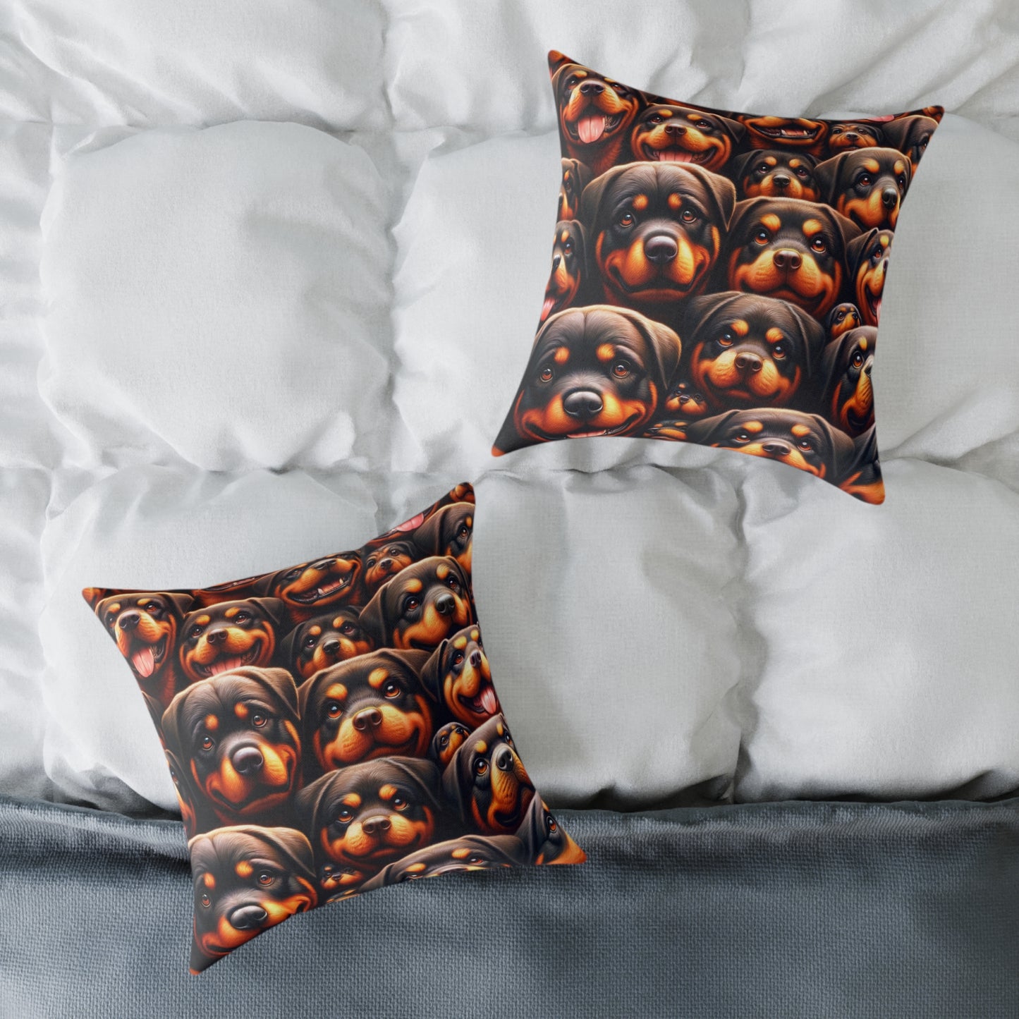 Rott All Over - Square Poly Canvas Pillow