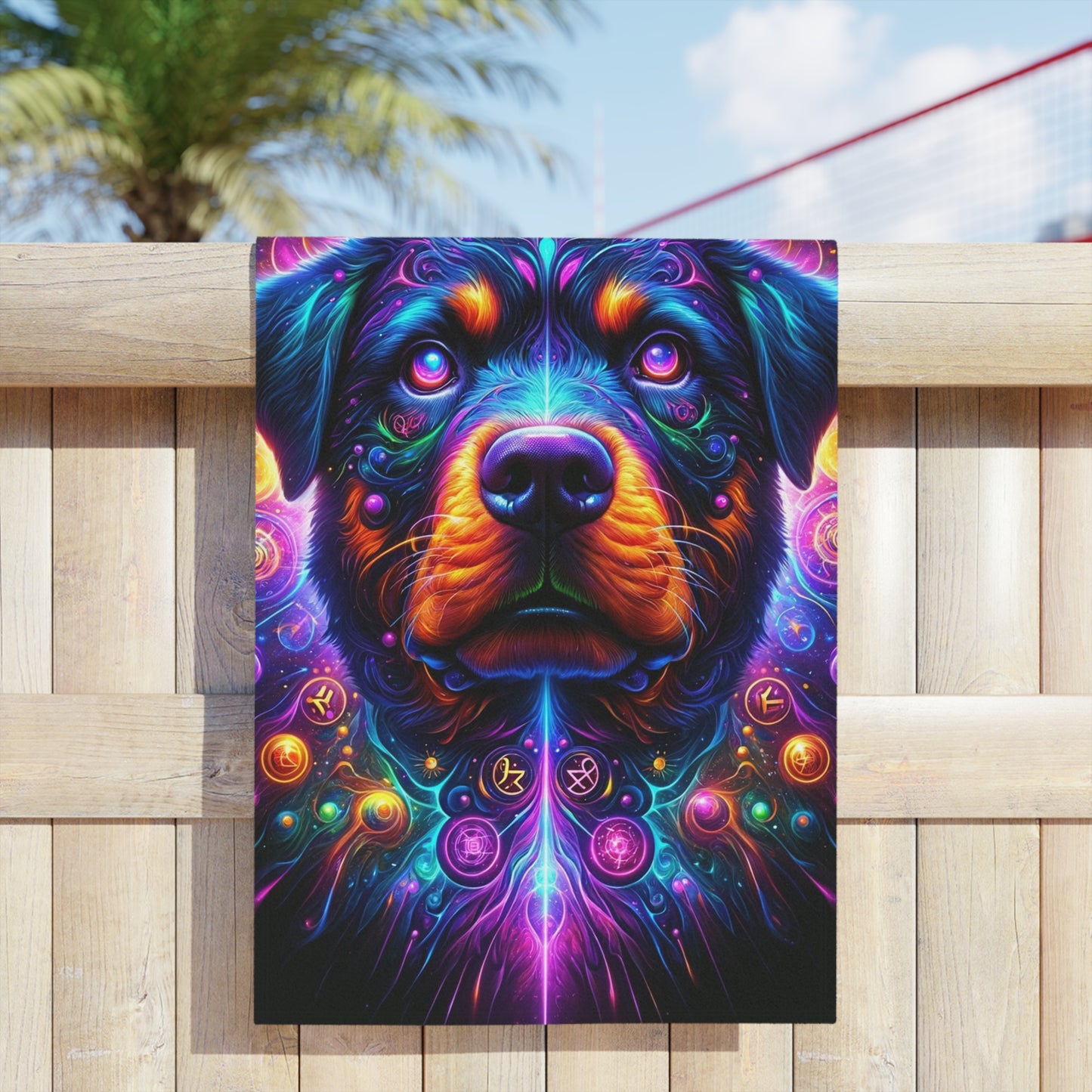 Psychedelic Rott Head - Beach Towels