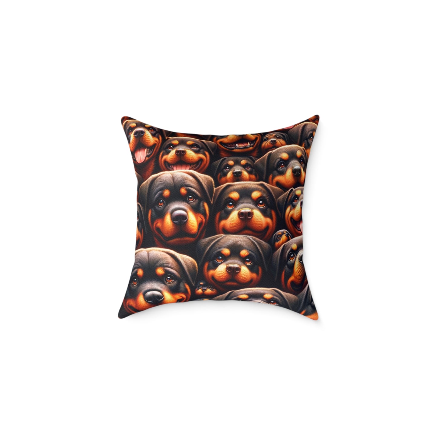 Rott All Over - Square Poly Canvas Pillow