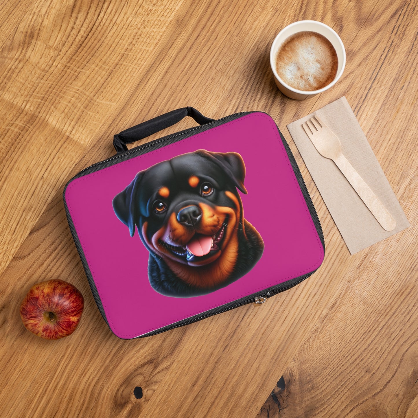 Rott Pup - Hot Pink - Lunch Bag