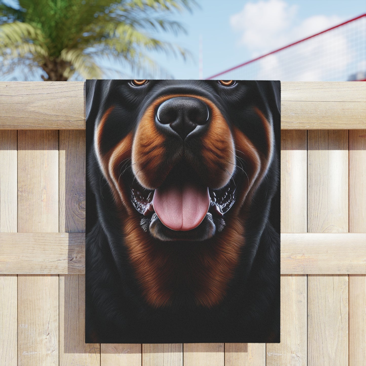 Black & Tan On Black - Beach Towels