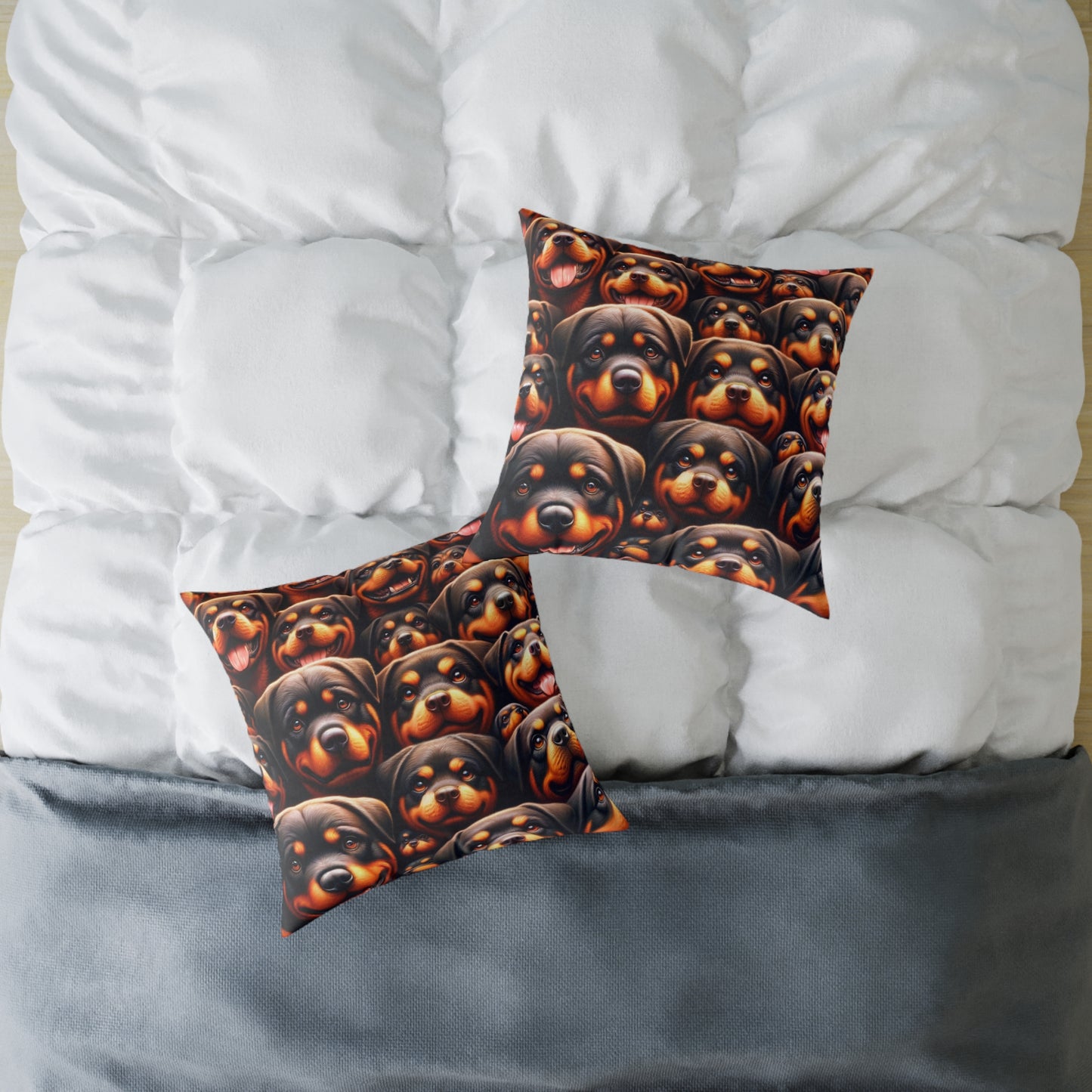 Rott All Over - Square Poly Canvas Pillow