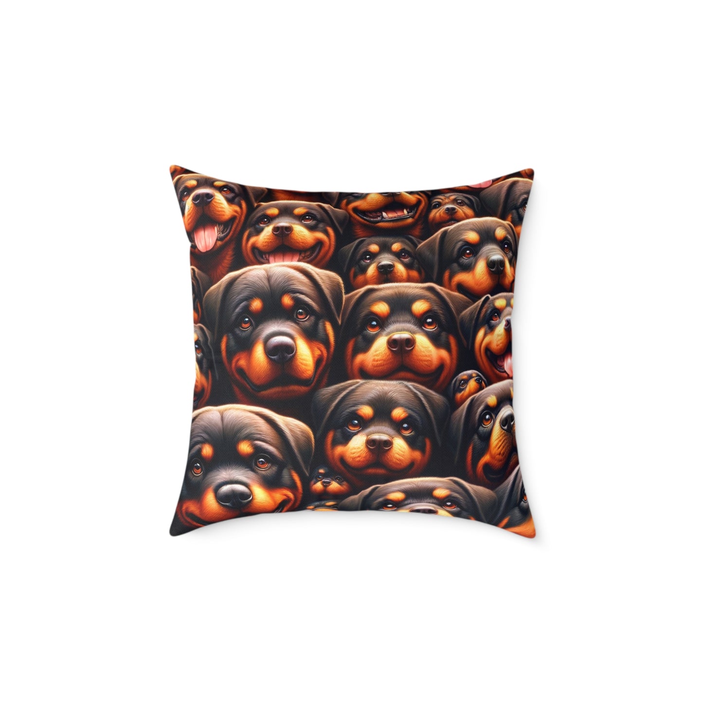 Rott All Over - Square Poly Canvas Pillow