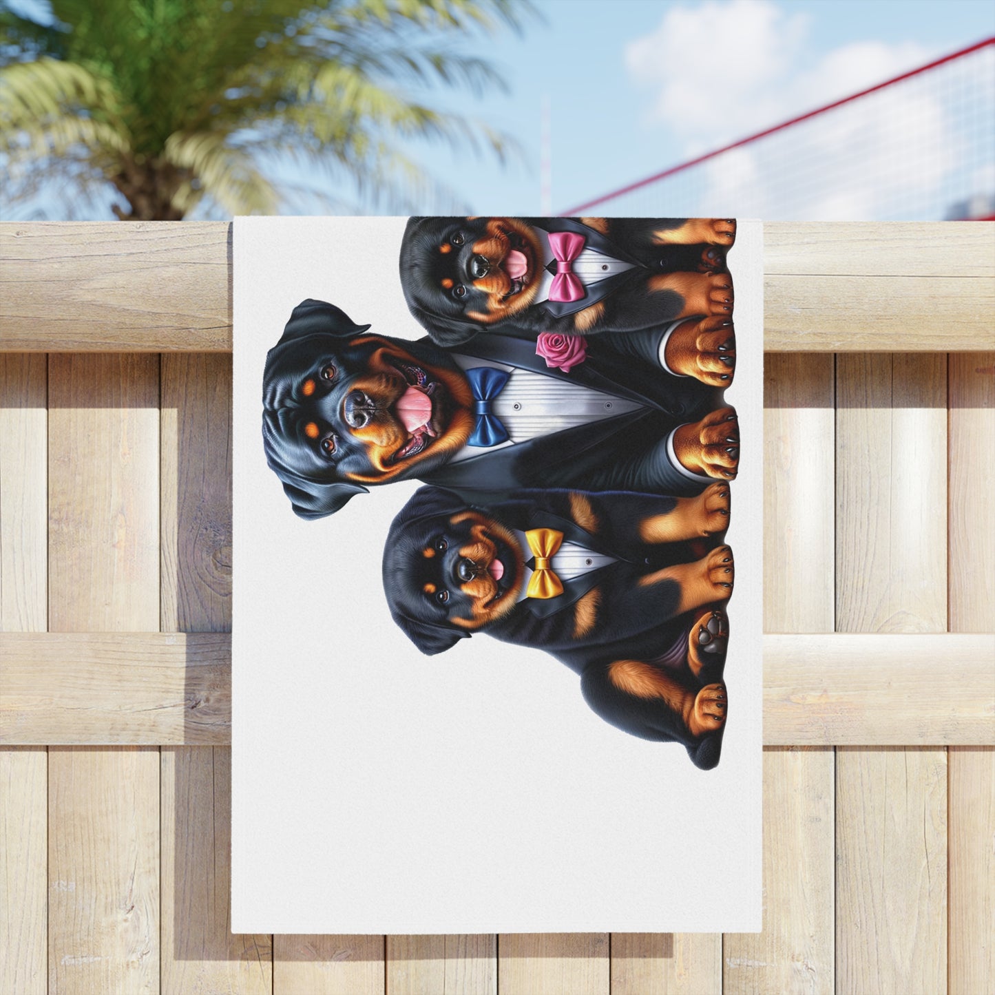 Rott Suit & Pups 2 - Beach Towels