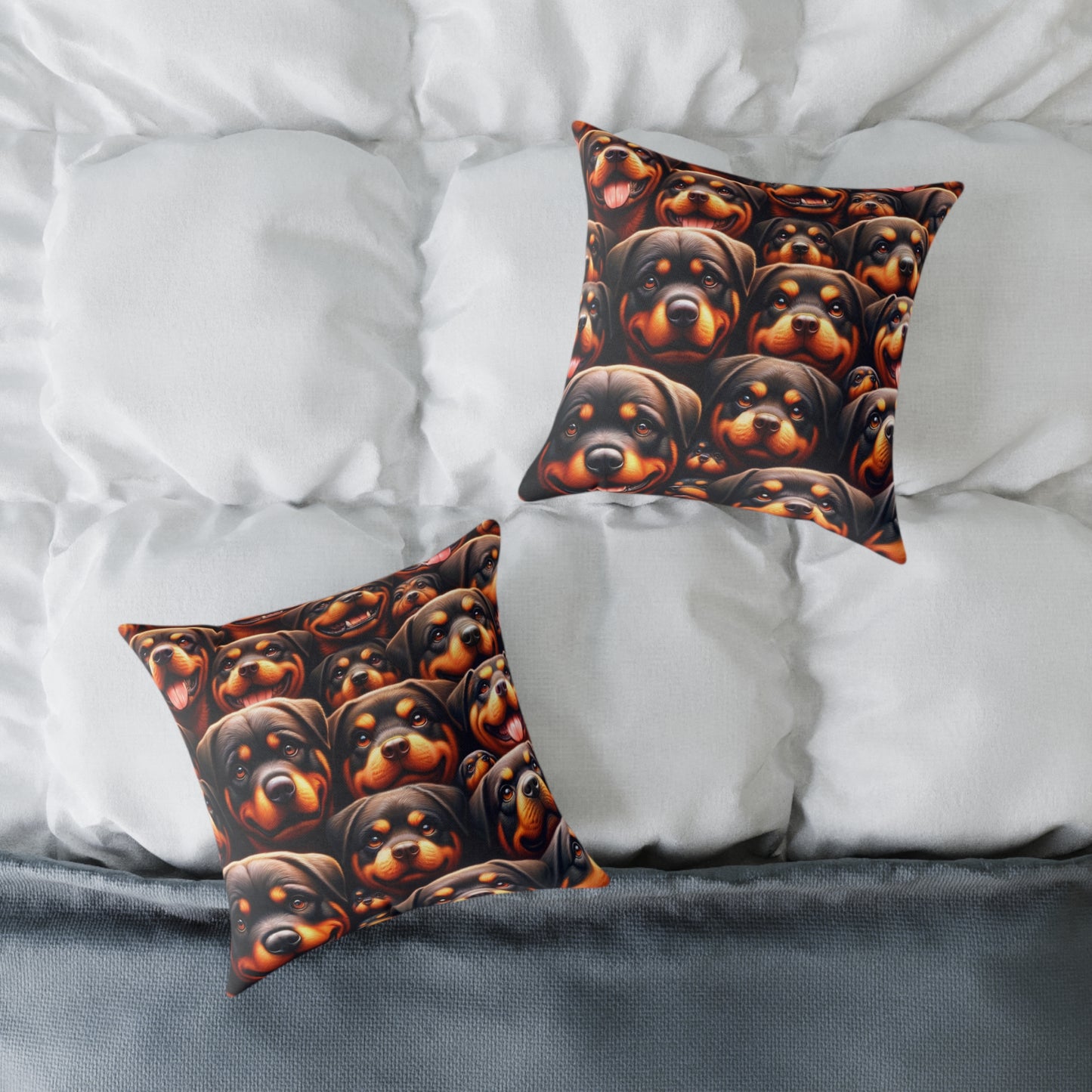 Rott All Over - Square Poly Canvas Pillow