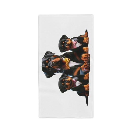 Rott Suit & Pups - Beach Towels