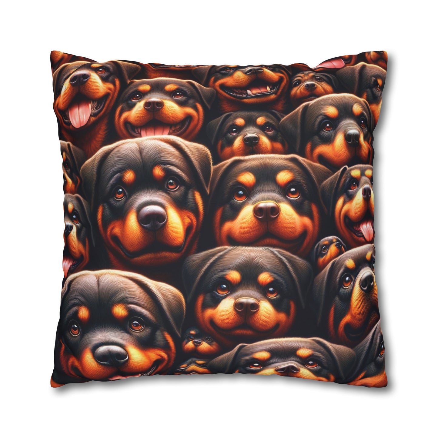 Rott All Over - Square Poly Canvas Pillowcase