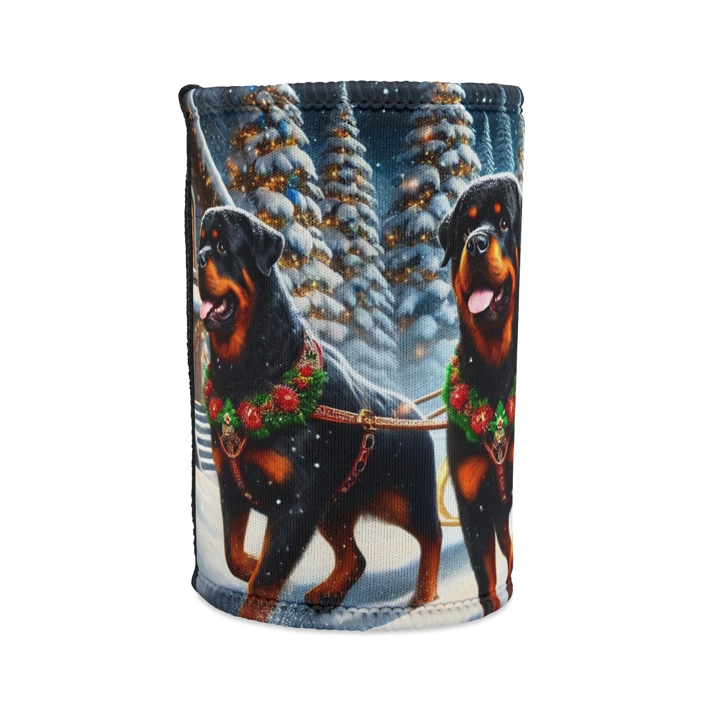 Christmas Rotts - Sleigh - Stubby Cooler