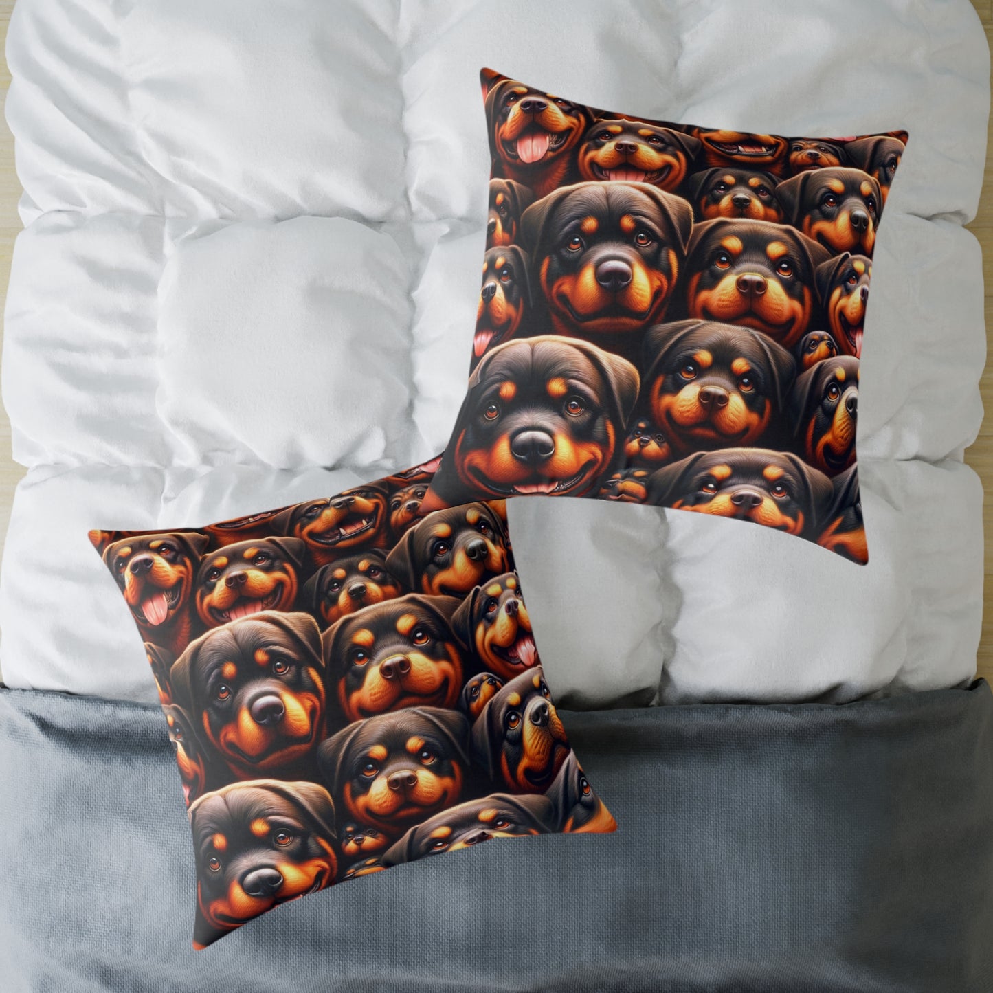 Rott All Over - Square Poly Canvas Pillow