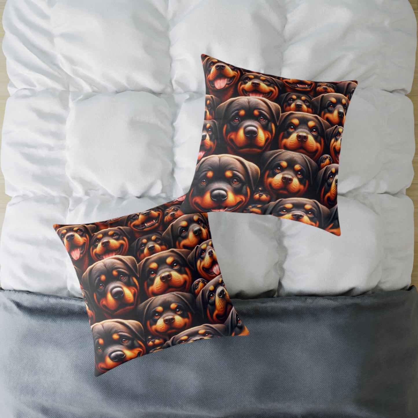 Rott All Over - Square Poly Canvas Pillow