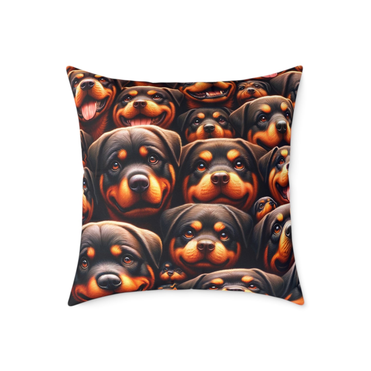 Rott All Over - Square Poly Canvas Pillow