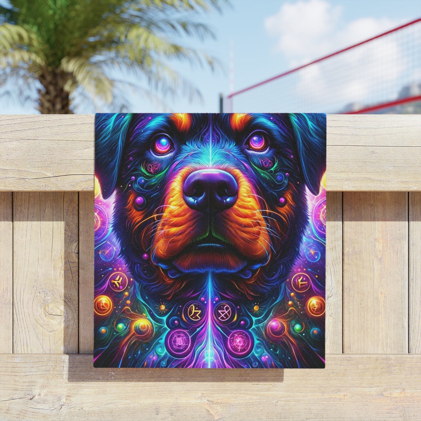 Psychedelic Rott Head - Beach Towels